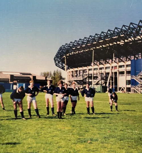 Ali McGrandles playing on back pitches at Murrayfield